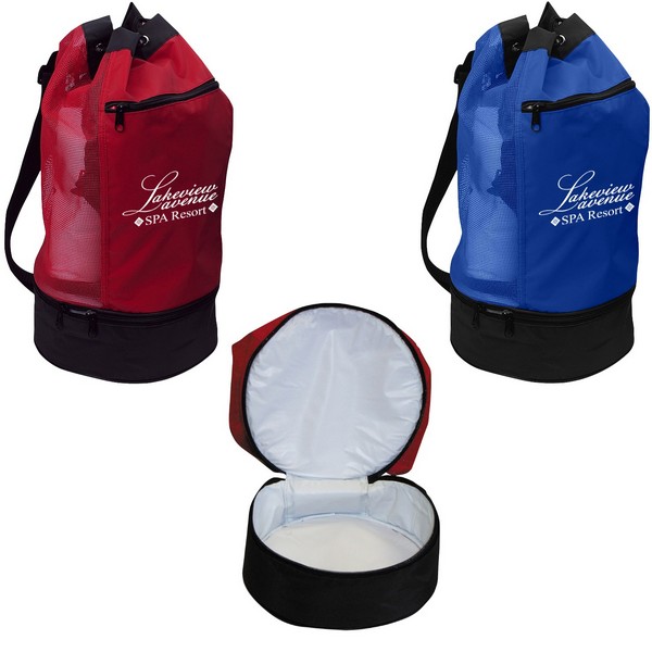 JH3020 BEACH BAG With Insulated Lower Compartment And Custom Imprint